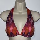 Vix Paula Hermanny  Triangle Bikini Swimsuit Top Beaded Boho Design Women’s 10 Photo 0