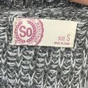 SO Juniors Gray White Acrylic Knit Sweater Size Small Photo 2