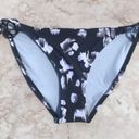 Topshop Gray and White Floral Printed  Side Tie Bikini Swim Bottoms Photo 1