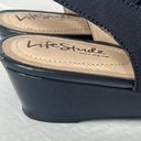 Life Stride  Womens Navy Yolo Strappy Wedge Sandals Sz 11W‎ 🟥 Photo 1