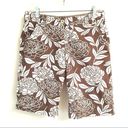 Bermuda Boden brown floral Hawaiian Coconutgirl  shorts 10 Photo 0