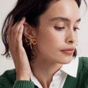 Madewell  Bow Stud Statement Earrings Gold Photo 2