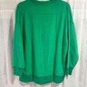 Aerie  Brush Fleeced Oversized Kelly Green Crewneck Photo 1