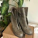 Target Grey Wedge Calf Tie Up Boots Photo 1