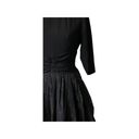 Vintage 1950s Black Evening Dress with Flocked Skirt Rainbow Glitter Medium Photo 1