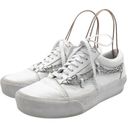 Vans  Chain Old Skool Platform Sneaker White Leather Skate Shoe Women’s Size 9 Photo 3