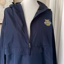 Champion Cutest Navy Blue Oversized Marquette University Half Zip Windbreaker Jacket Photo 1