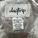 Daytrip  MEDIUM Silver Lining Hidden Front Hooks Closure Faux Fur Sherpa Vest Photo 6