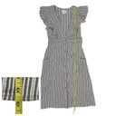 Lost + Wander  Kika Striped Button-Up Midi Dress - Grey - XL Photo 4