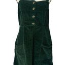 American Eagle  Women's Large Tank Dress Green Corduroy Pockets Zip-Up Cotton Photo 0