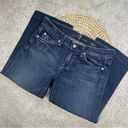 7 For All Mankind  Dojo Cropped Capri Straight Leg Jeans Blue Dark Wash Size 26 Photo 3