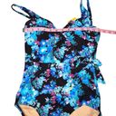 Carole Hochman  Women's One Piece Swimsuit, Blue Floral, Size Small/6 UPF 50+ New Photo 4