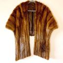 Vintage Mink Fur Stole Cape Capelet Winter Luxury Wrap Pockets Size undefined Photo 14