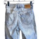 LOGG L.O.G.G. Women's Light Wash Mid Rise Heavily Distressed Jeans Button Fly Size 2 Photo 6