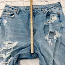 American Eagle  Destroyed Relaxed Mom Jeans Size 16R High Rise Stretch Photo 8