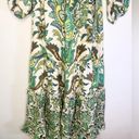 A loves A  Paisley Printed Voile Long Sleeve Ruffle V-Neck Tiered Maxi Dress M Photo 4