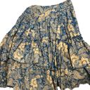 Ralph Lauren Lauren  vintage blue and beige 
Floral Tiered Skirt size 12 Photo 3