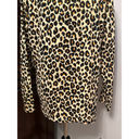 Nordstrom  Womens Button Up Shirt Beige Leopard Animal Print 100% Cotton L New Photo 5