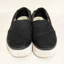 Toms  Womens Size 7 Alpargata Boardwalk Black Heritage Canvas Slip On Shoes Photo 1