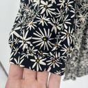 Uniqlo  micro Daisy Flower Print Long Sleeve Mini Dress Black White Size Small Photo 9