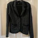 August Silk Grey/Black Cardigan Sweater Blazer size M Photo 0