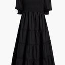 Hill House  Home Nesli Black Swiss Jacquard Dot Nap Dress New Size Small Photo 2