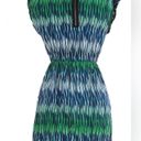 Bebop Blue and green short cap sleeve dress size small Photo 1