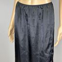 Vanity Fair Vintage  Half Slip Size Small 32 Black Satin Long Midi Ankle 11-620 Photo 1