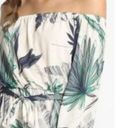 Sans Souci NWT Tropical Palm Print Off Shoulder Maxi Dress 3/4 Sleeve Tie Elastic Waist S Photo 8