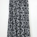 Coldwater Creek  90's Black Velvet Rose Print Gingham High Waist Midi Skirt Photo 9