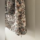 Rebecca Minkoff  floral asymmetrical shoulder long sleeve blouse w/ruffle - sz S Photo 4