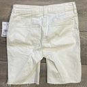 Free People  Avery Bermuda White Denim Shorts Photo 5