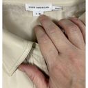 Good American  Better Than Leather Shacket Shirt Jacket Bone Cream 7 / 8 Plus 4X Photo 4