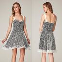 Mignonne Gavigan Anthropologie MIGNON black white lace short party dress size 8 Photo 1