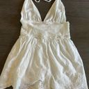 Urban Outfitters White Eyelet Halter Romper Photo 1