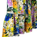 Ann Taylor  Floral Print Skirt Yellow Multi Size 0P Petite Floral A-line Belt Tie Photo 3