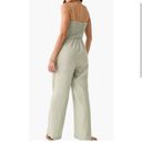 Faherty NWT  Mandy Smocked Linen Jumpsuit in Desert Sage Size Large Photo 1