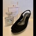 Coldwater Creek  black suede peep toe Heeled sandal Photo 1