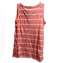 Krass&co G H BASS &  Cotton Stripe Coral & White Boat Tank Top Sz Small Photo 2