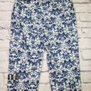 St. John’s Bay NEW St John's Bay Women's Size 6 Blue Floral Print Capri Pants Mid Rise Photo 4