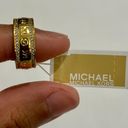 Michael Kors Gold-Tone Brass Eternity Ring Size 6 Photo 8