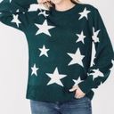 Zenana Hunter Green Star Knit Sweater + Bonus Mask Photo 6