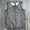 Coldwater Creek Sleeveless Sheer Black Lace Blouse Size Medium Office Career Photo 0