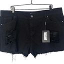 Pretty Little Thing  Plus Size Bum Rip Denim Hot Shorts Size US 18 New NWT Photo 0