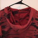 Z By Zella Sz M Awesome Cropped Hoodie Top In A Red Animal Print Photo 8