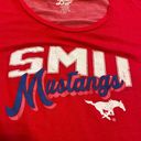 Blue 84  Red SMU Mustangs Short Sleeve Toe Front Top XL Photo 2