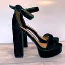 Bamboo  Women's Chunky Heel Platform Sandal with Ankle Strap, Green Sz 7.5 women Photo 5