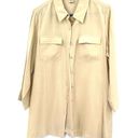 Tommy Bahama  size Large 12/14 100% silk cream color button‎ up blouse shirt top Photo 0