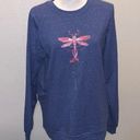 Blue dragonfly Faith pullover sweatshirt Size L Photo 0