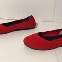 Rothy's Rothy’s red round toe flat shoes women size 8.5 W Photo 1